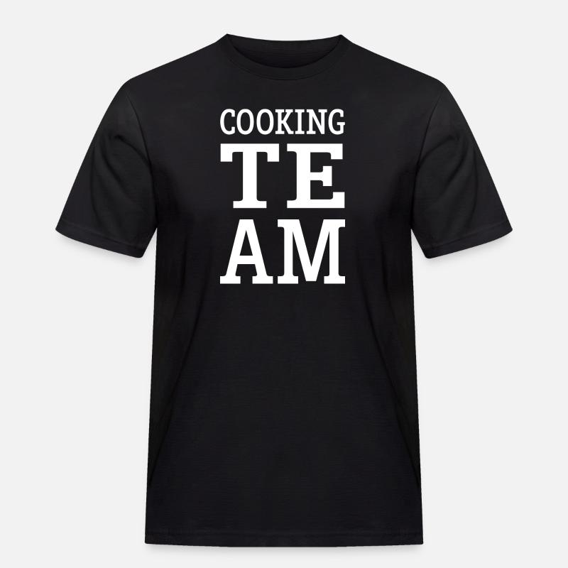 Kochen Team - Männer Workwear T-Shirt - Schwarz