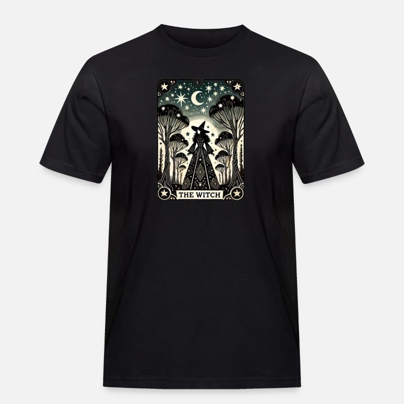 Die Hexe - Männer Workwear T-Shirt - Schwarz