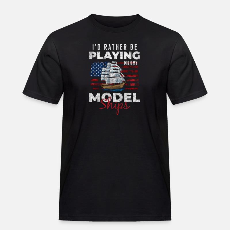 Schiff Modellbauer Schifffahrt - Männer Workwear T-Shirt - Schwarz
