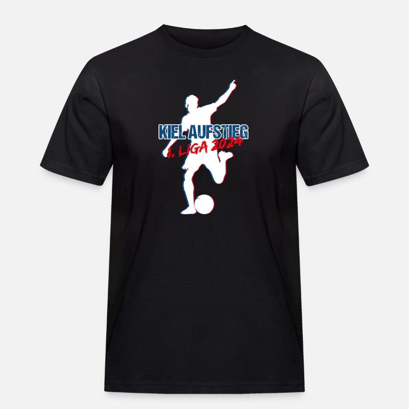 Kiel Aufstieg 2024 - Männer Workwear T-Shirt - Schwarz