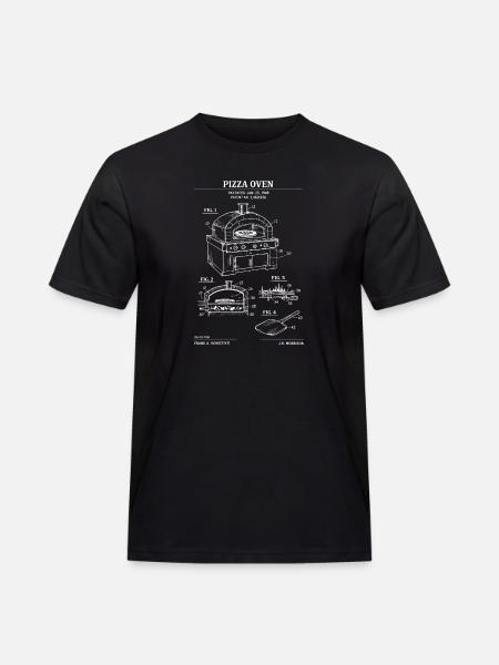 Pizza Oven Patent Blueprint - Men's Workwear T-Shirt - black