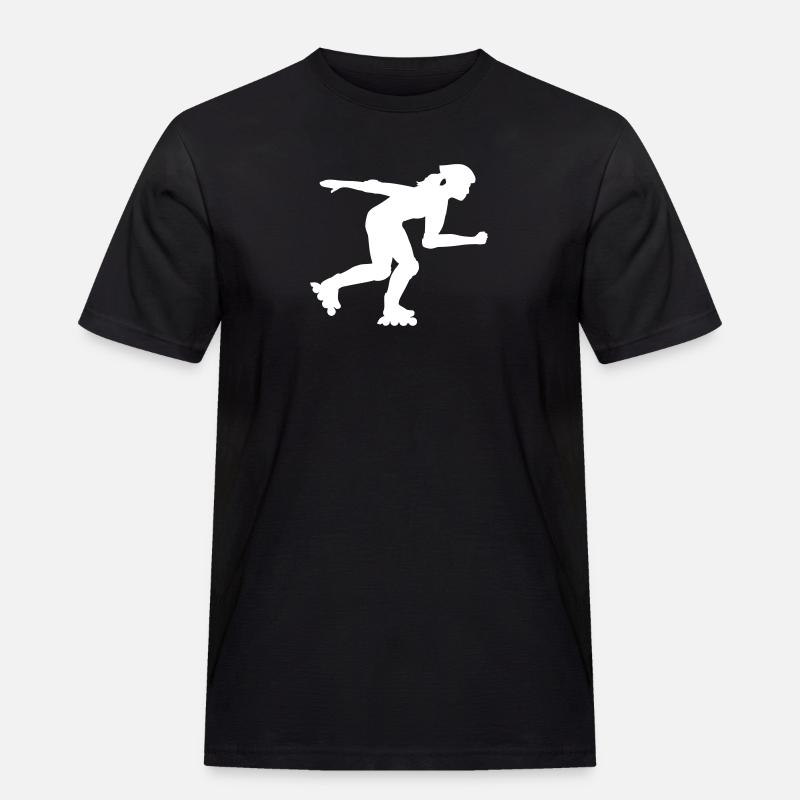 Inline skating - Männer Workwear T-Shirt - Schwarz