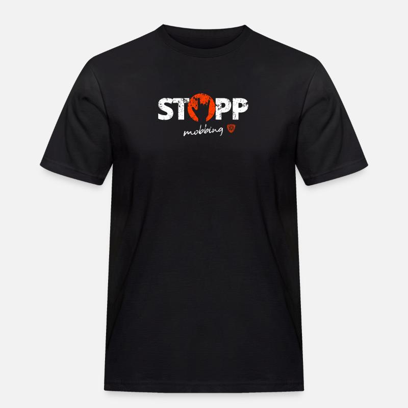 Stoppt Mobbing 5 - Männer Workwear T-Shirt - Schwarz