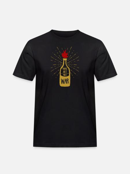 Make art not war - Men's Workwear T-Shirt - black