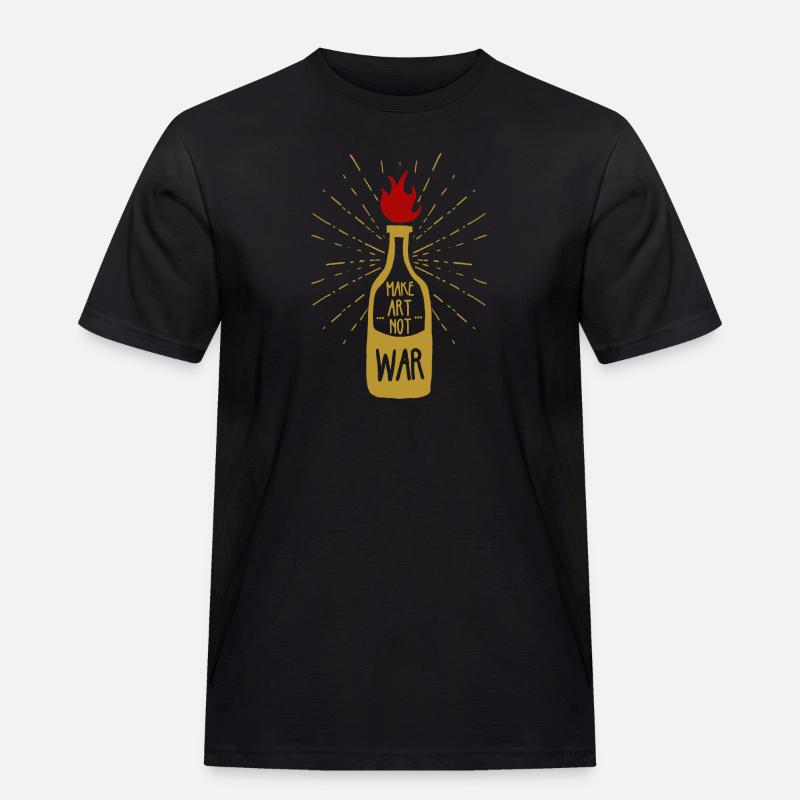 Make art not war - Men's Workwear T-Shirt - black