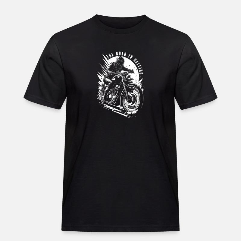 Die Straße ruft - Männer Workwear T-Shirt - Schwarz