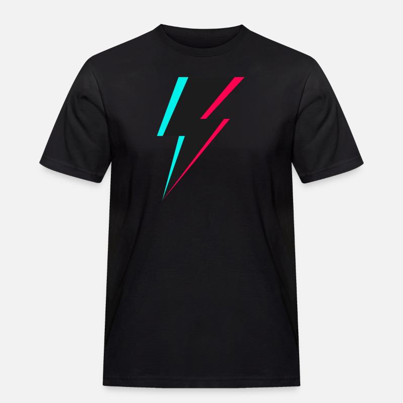 Blitz Logo - Männer Workwear T-Shirt - Schwarz