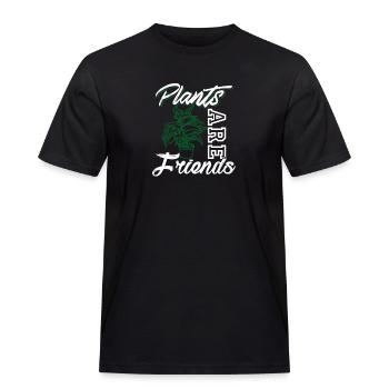 Pflanzen sind Freunde - Männer Workwear T-Shirt - Schwarz - Vorne - AI Model Male 178 light (178cm)
