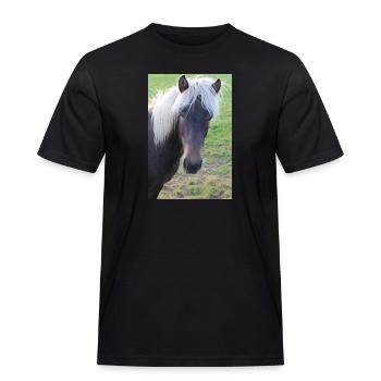 Affiche Cheval Cheval - T-shirt Workwear homme - noir - Devant - AI Model Male 178 light (178cm)