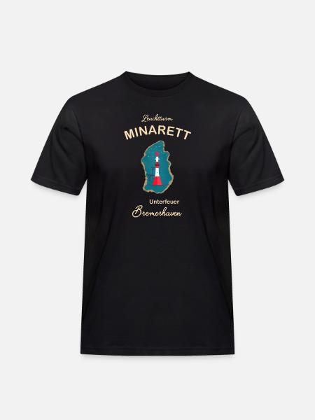 Bremerhaven, lighthouse underfire, minaret, - Men's Workwear T-Shirt - black