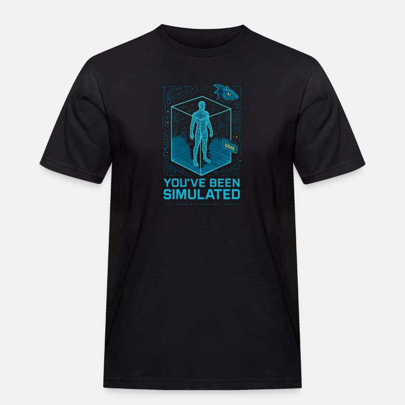 Simulated by the Basilisk - Männer Workwear T-Shirt - Schwarz
