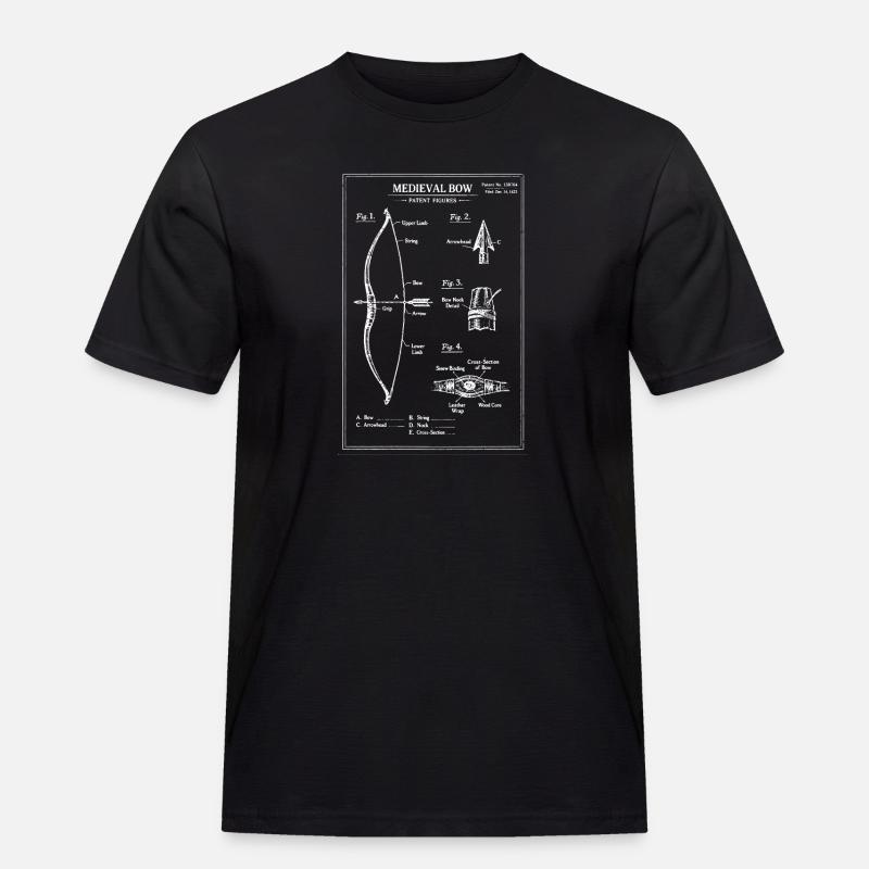 Illustration de plan d’arc médiéval - T-shirt Workwear homme - noir