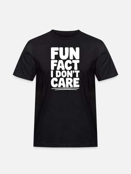 Fun Fact I Don't Care - Men's Workwear T-Shirt - black