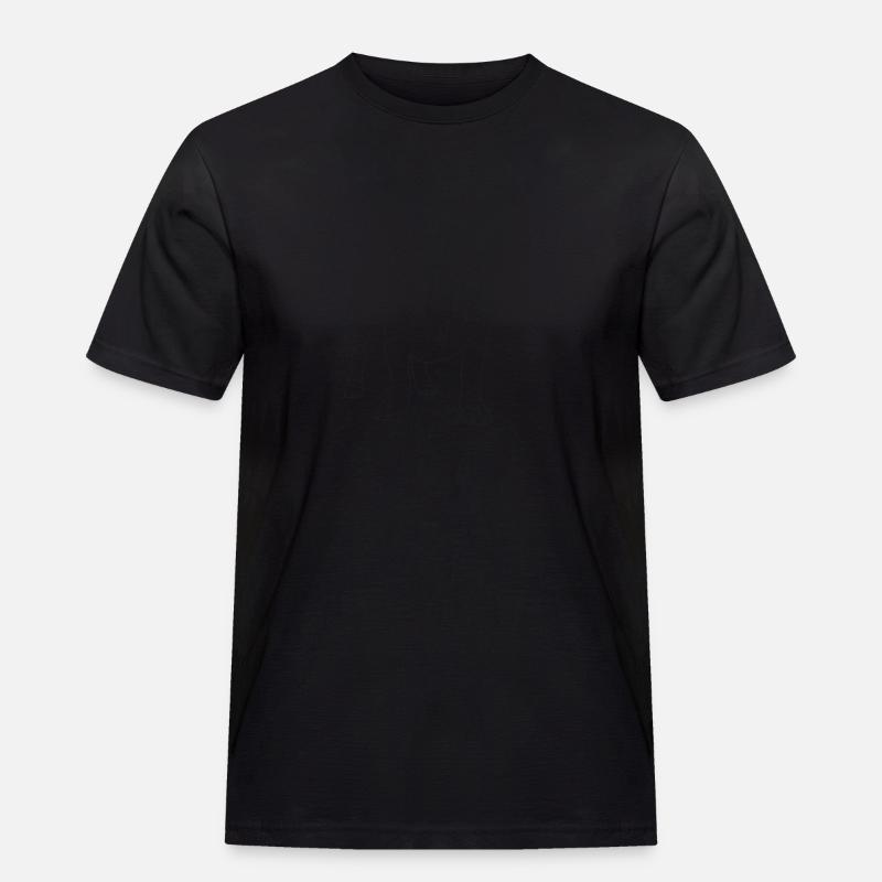 Dackel - Männer Workwear T-Shirt - Schwarz