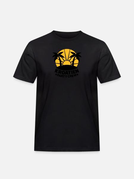Kroatien - Männer Workwear T-Shirt - Schwarz