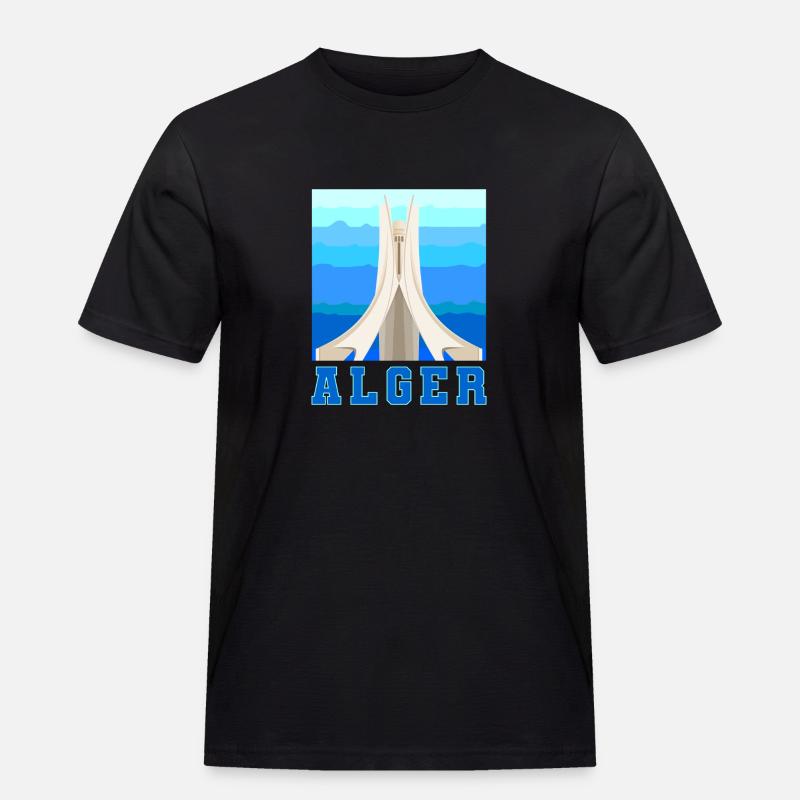 Algier - Männer Workwear T-Shirt - Schwarz