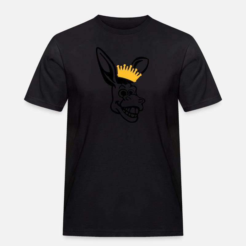 donkey_face_pe2 - Männer Workwear T-Shirt - Schwarz