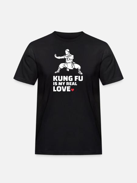 I love Kung Fu - Men's Workwear T-Shirt - black