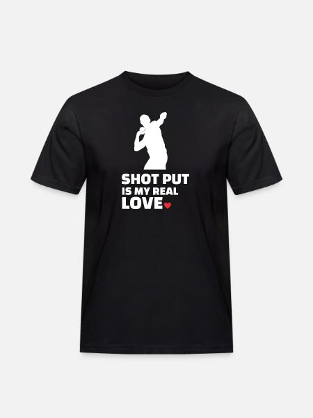 I love shot put. - Men's Workwear T-Shirt - black