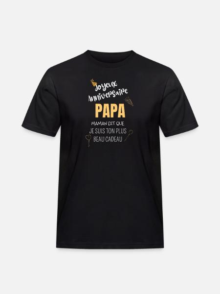 Joyeux anniversaire Papa - T-shirt Workwear homme - noir