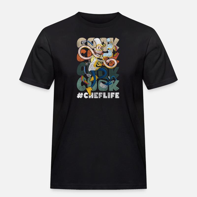 Koch Chef Kochkunst Geschmack - Männer Workwear T-Shirt - Schwarz
