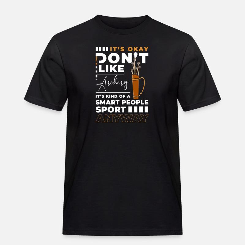 Bogenschießen Bogen Treffer - Männer Workwear T-Shirt - Schwarz