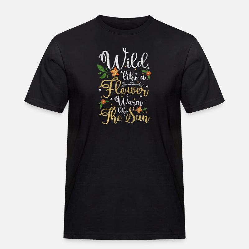 Fleurs Affection Romantique Fleur - T-shirt Workwear homme - noir