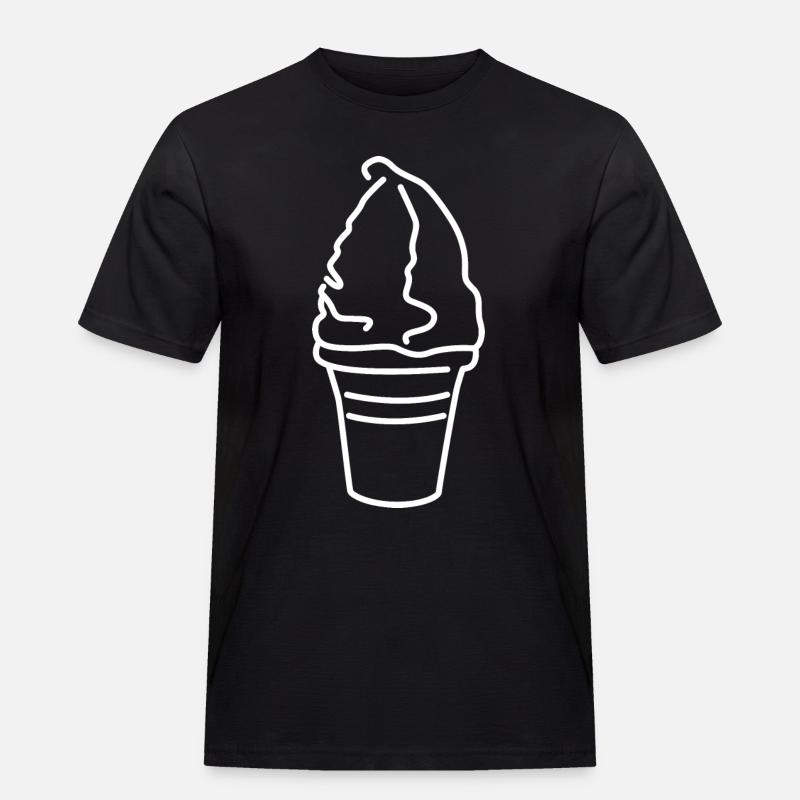 Softeis - Männer Workwear T-Shirt - Schwarz