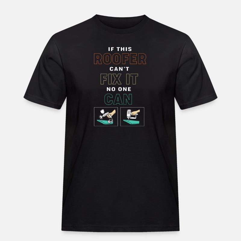 Dachdecker - Männer Workwear T-Shirt - Schwarz