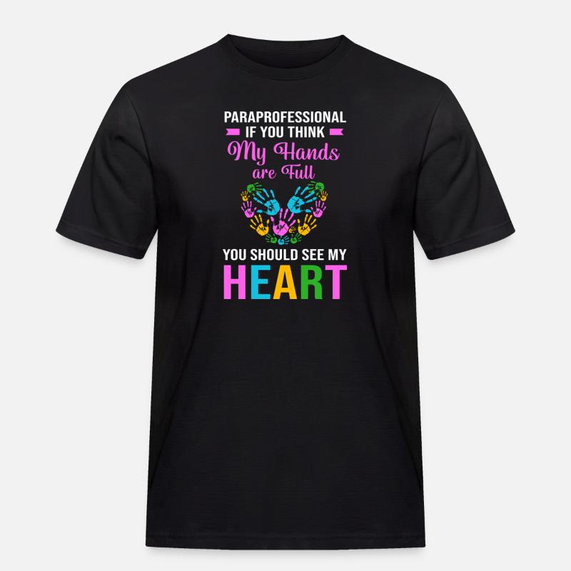 Paraeducator Lehrerassistent Paraprofessional - Männer Workwear T-Shirt - Schwarz