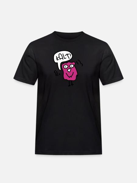 Kalt - Männer Workwear T-Shirt - Schwarz