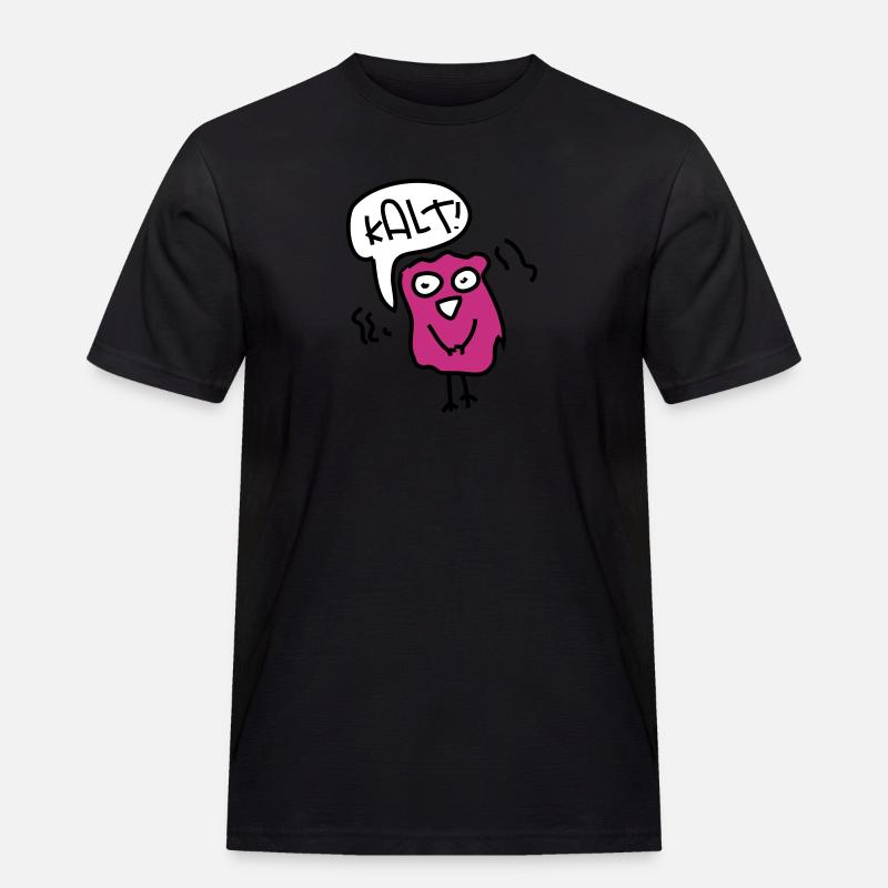 Kalt - Männer Workwear T-Shirt - Schwarz