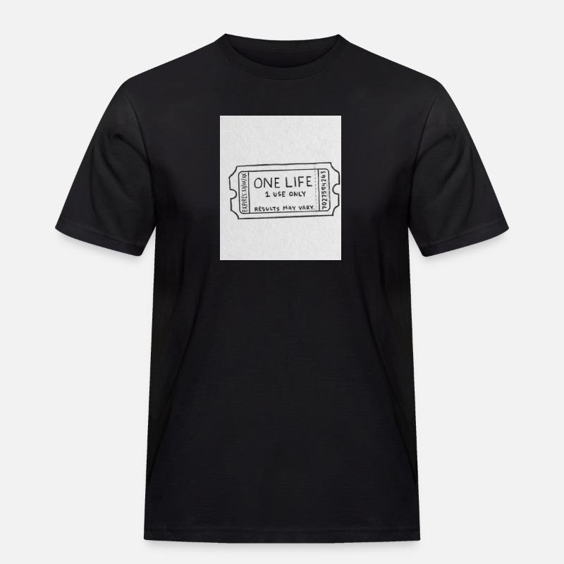 One life - Männer Workwear T-Shirt - Schwarz