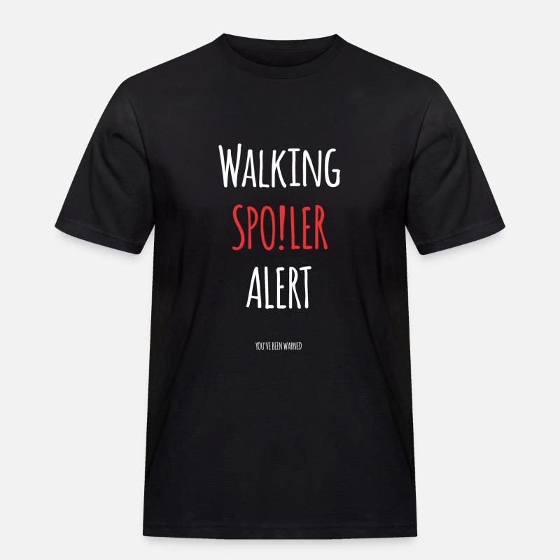 Walking Spoiler Alert - Männer Workwear T-Shirt - Schwarz
