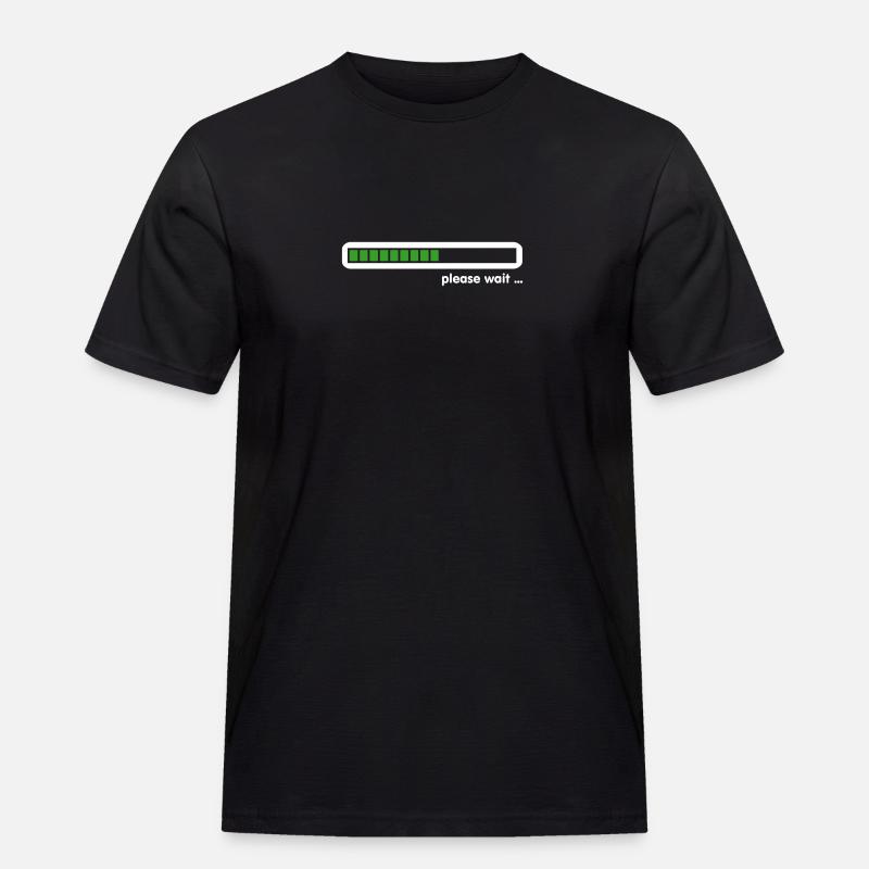 loading ... please wait (2c) - Men's Workwear T-Shirt - black