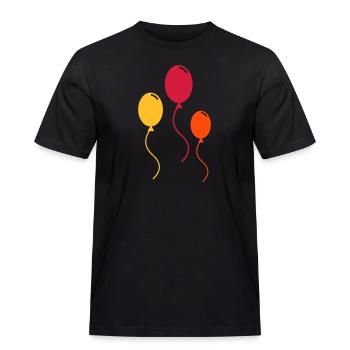 luftballons - Männer Workwear T-Shirt - Schwarz - Vorne - AI Model Male 178 light (178cm)