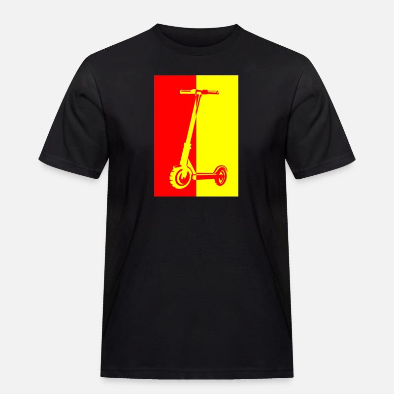 E-Scooter E-Roller Scooter - Männer Workwear T-Shirt - Schwarz
