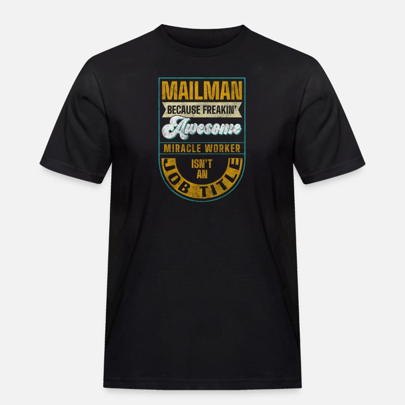 Postbote Briefe Arbeit - Männer Workwear T-Shirt - Schwarz
