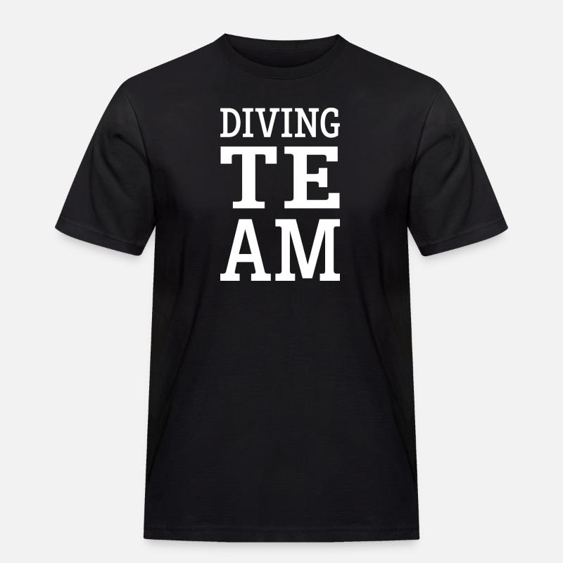 Diving Team - Männer Workwear T-Shirt - Schwarz