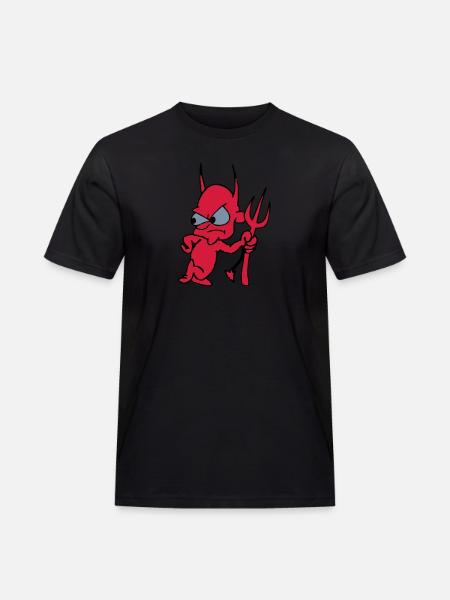 Teufel - Männer Workwear T-Shirt - Schwarz