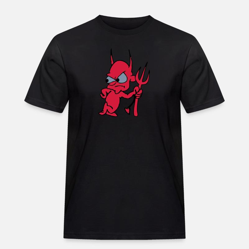 Teufel - Männer Workwear T-Shirt - Schwarz