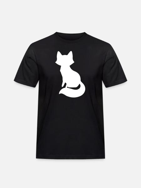 Playful Fox Silhouette Design - Men's Workwear T-Shirt - black