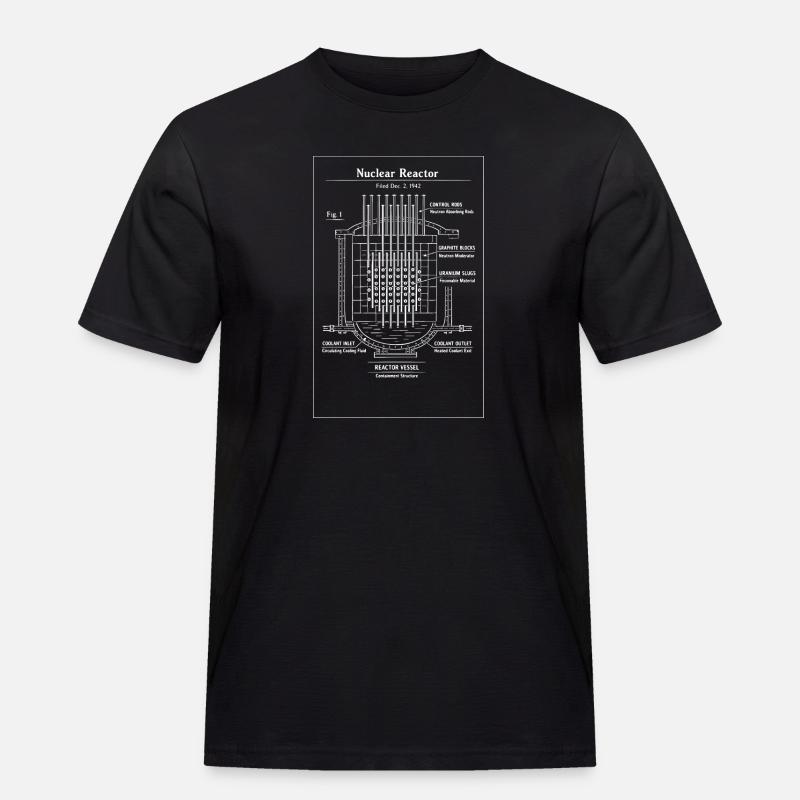 Plan directeur du réacteur nucléaire - T-shirt Workwear homme - noir