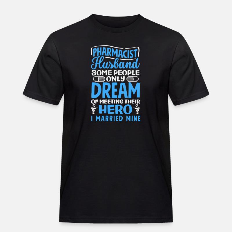 Apotheker Ehemann Pharmazietechniker - Männer Workwear T-Shirt - Schwarz
