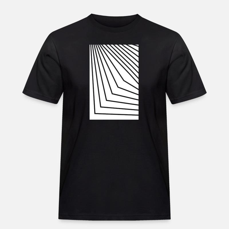 Angular Concentric Lines - Men's Workwear T-Shirt - black