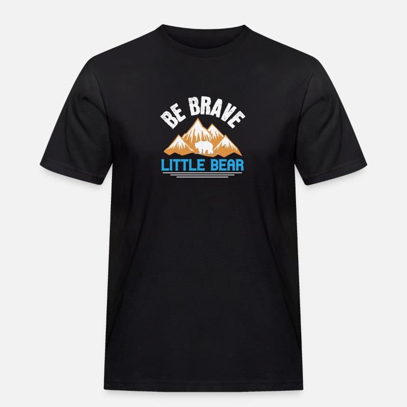 Sei tapfer, kleiner Bär - Männer Workwear T-Shirt - Schwarz