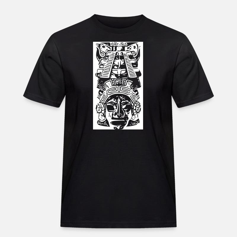 Die Maya Kultur - Männer Workwear T-Shirt - Schwarz