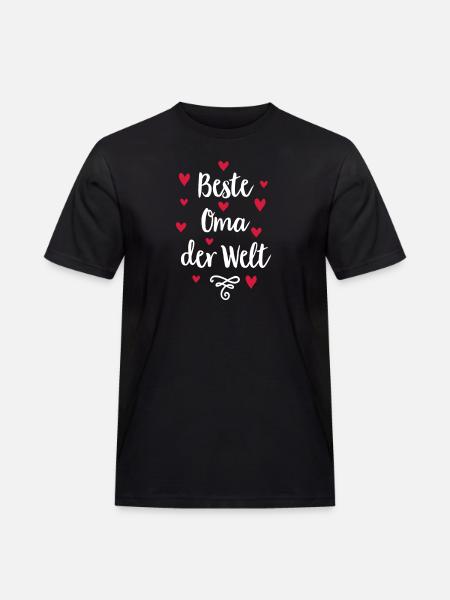 Oma - Männer Workwear T-Shirt - Schwarz