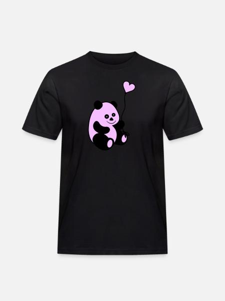 Panda Love - Men's Workwear T-Shirt - black