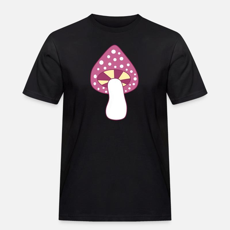 Mushroom fly agaric violet pattern customizable - Men's Workwear T-Shirt - black